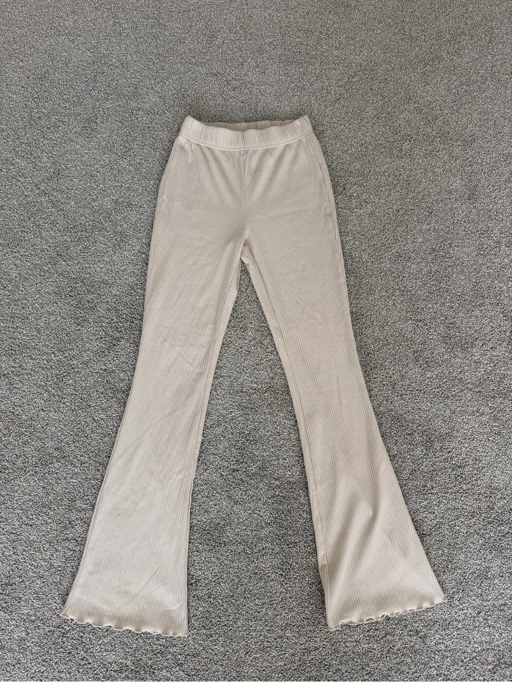 wild fable Ribbed High-Waist Flare Pants - Cream